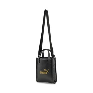 PUMA Schultertasche "Core Up Mini Tote Umhängetasche Damen" schwarz