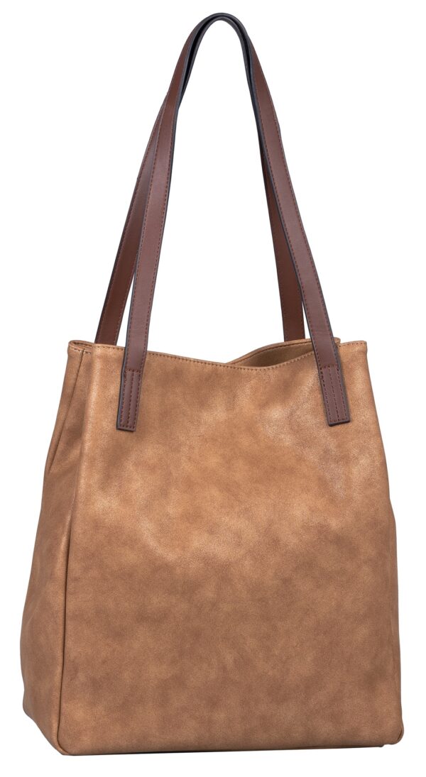 TOM TAILOR Denim Shopper "Arona Glitter Tote bag L no zip"