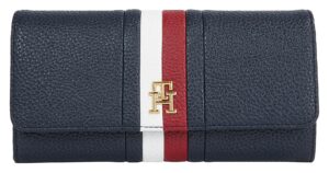 Tommy Hilfiger Geldbörse "TH EMBLEM LARGE FLAP CORP" blau