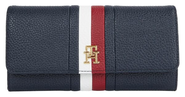 Tommy Hilfiger Geldbörse "TH EMBLEM LARGE FLAP CORP" blau