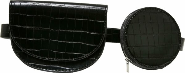 URBAN CLASSICS Handtasche "Unisex Croco Synthetic Leather Double Beltbag"